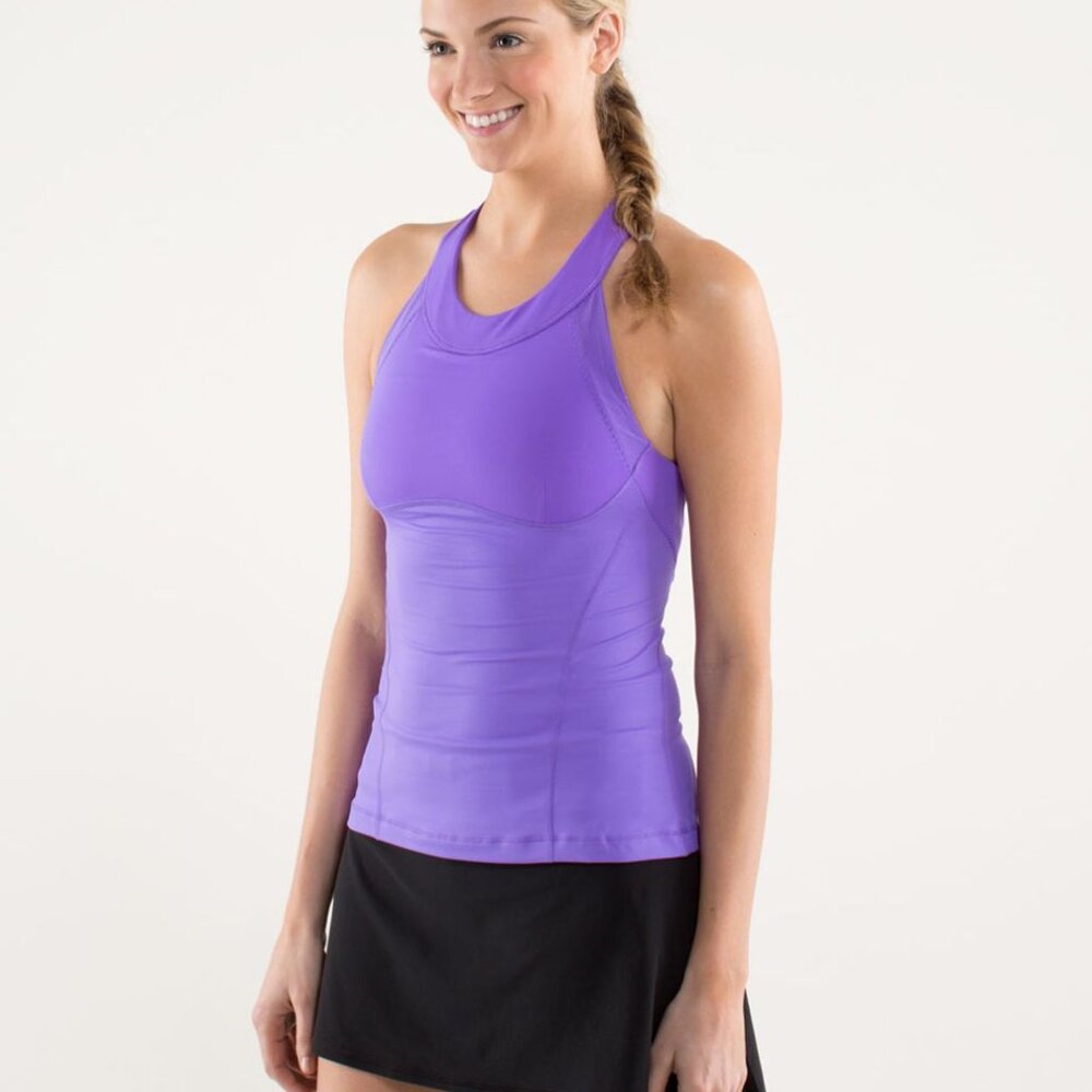 LULULEMON Run: Make It Count Tank Two in One Power Purple Size 6 EUC ALTERED